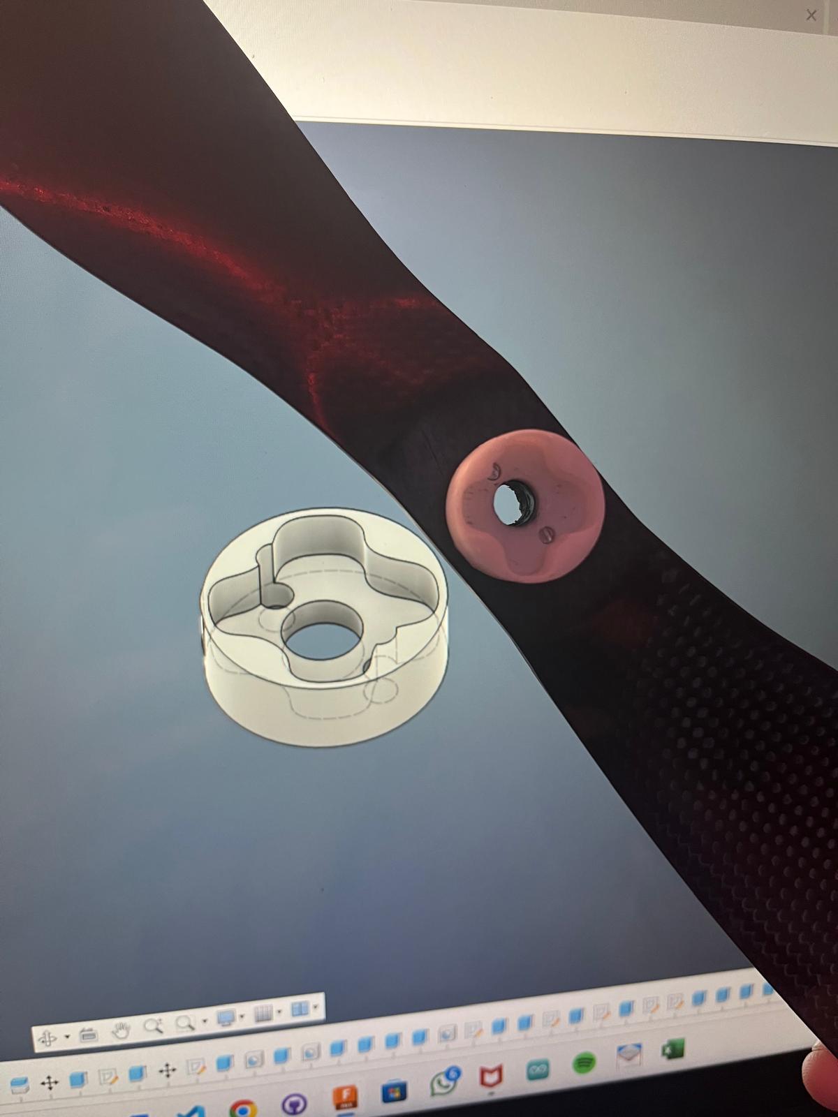 Custom motor to propeller adapter design