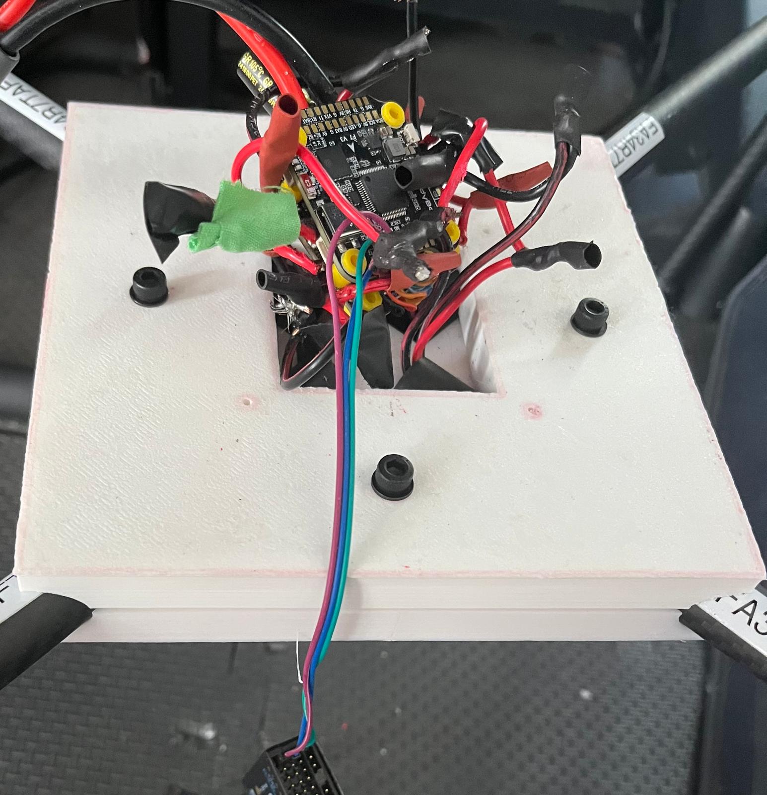 3D-printed frame core with carbon fiber tube arms